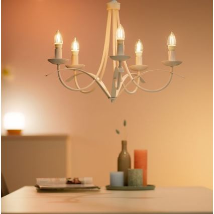 LED Dimmable bulb FILAMENT C35 E14/4,9W/230V 2700-6500K CRI 90 Wi-Fi - WiZ