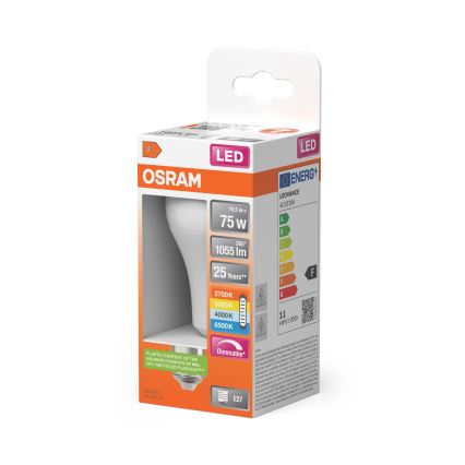 LED Dimmable bulb CLASSIC A60 E27/10,5W/230V 2700/3000/4000/6500K - Osram