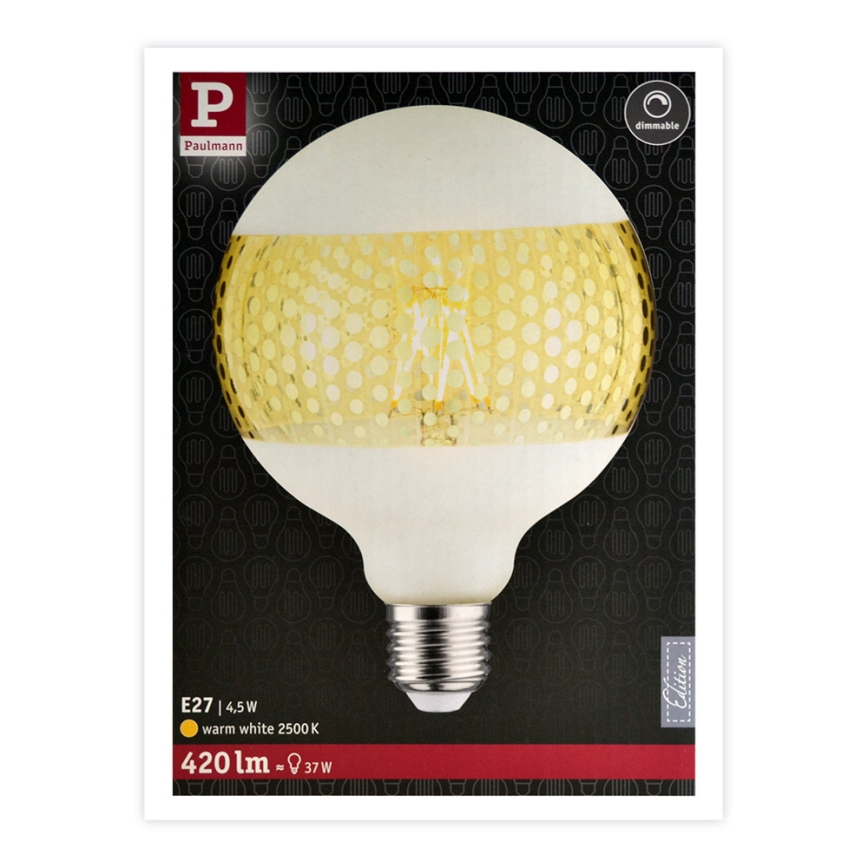 LED Dimmable bulb CLASSIC G125 E27/4,5W/230V 2500K - Paulmann 28770
