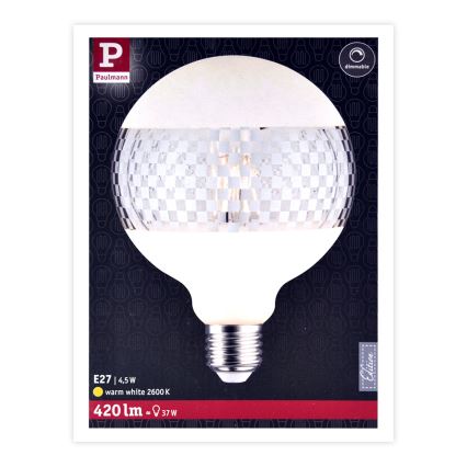 LED Dimmable bulb CLASSIC G125 E27/4,5W/230V 2600K - Paulmann 28742