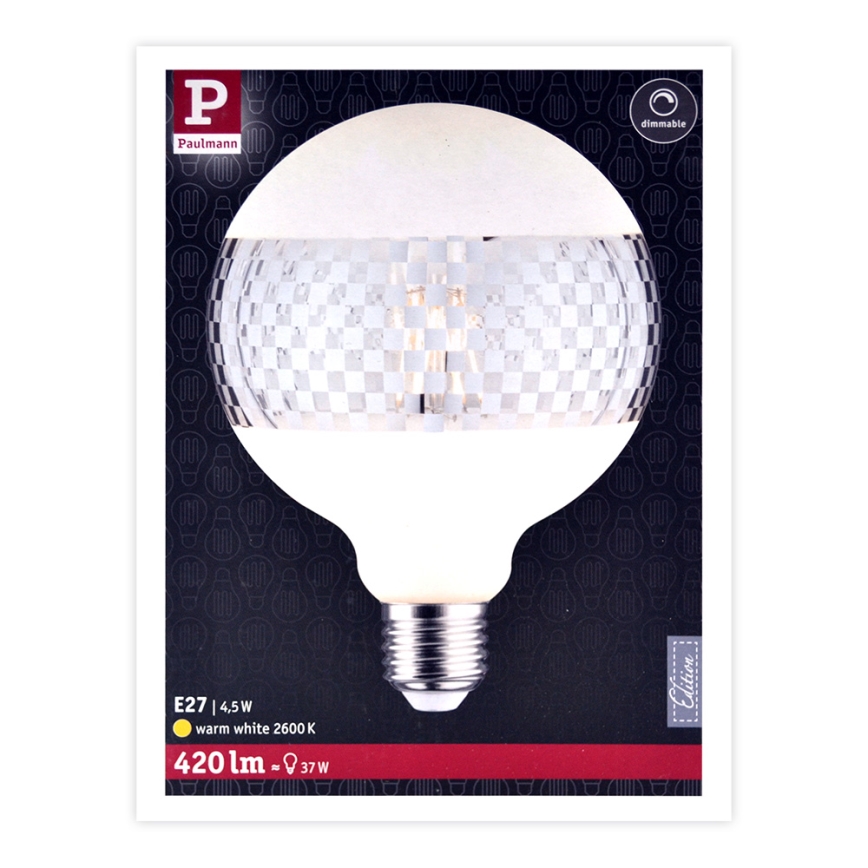 LED Dimmable bulb CLASSIC G125 E27/4,5W/230V 2600K - Paulmann 28742