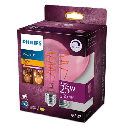 LED Dimmable bulb DECO Philips G93 E27/4,5W/230V 1800K