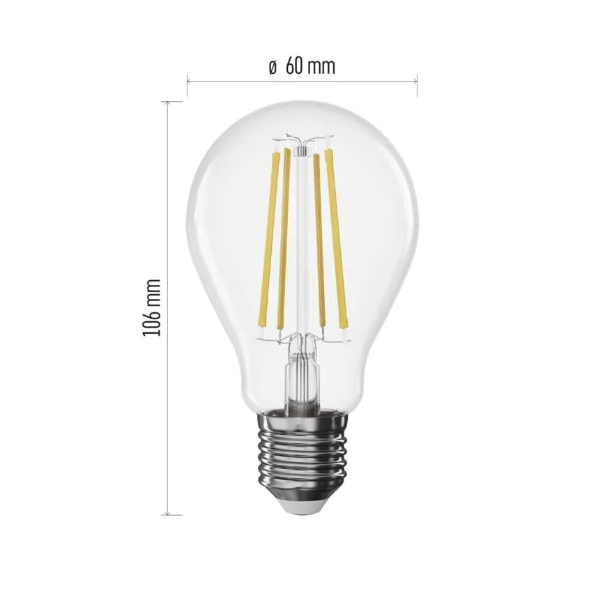 LED Dimmable Bulb FILAMENT A60 E27/7,5W/230V 2700K