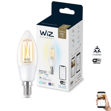 LED Dimmable bulb FILAMENT C35 E14/4,9W/230V 2700-6500K CRI 90 Wi-Fi - WiZ