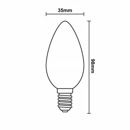 LED Dimmable bulb FILAMENT C35 E14/6W/230V 3000K