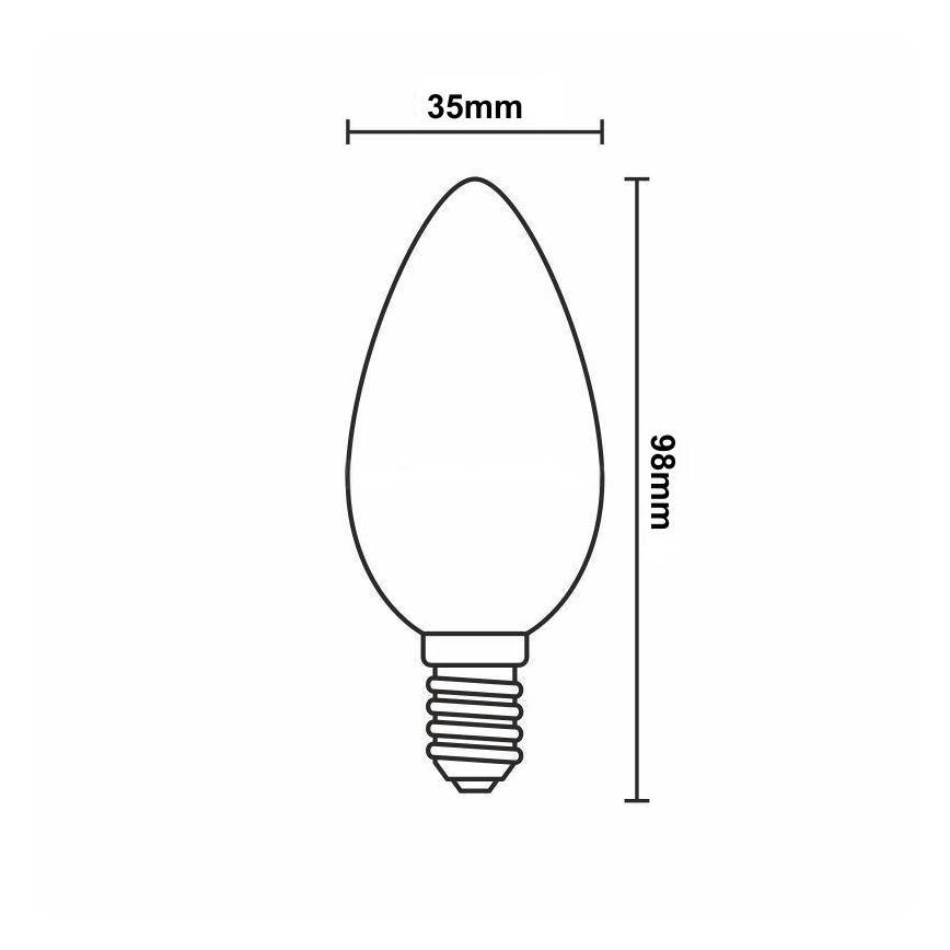 LED Dimmable bulb FILAMENT C35 E14/6W/230V 3000K