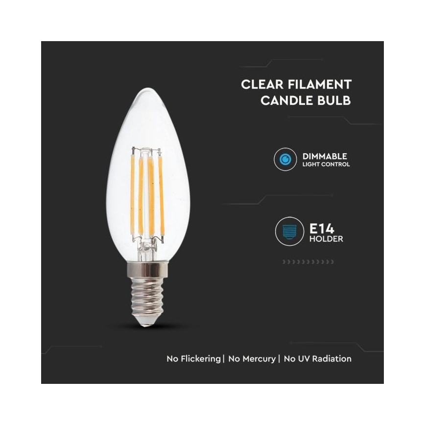 LED Dimmable bulb FILAMENT E14/4W/230V 3000K
