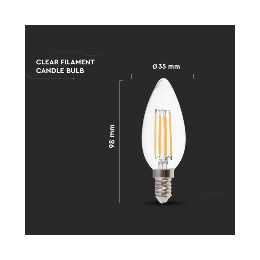 LED Dimmable bulb FILAMENT E14/4W/230V 3000K