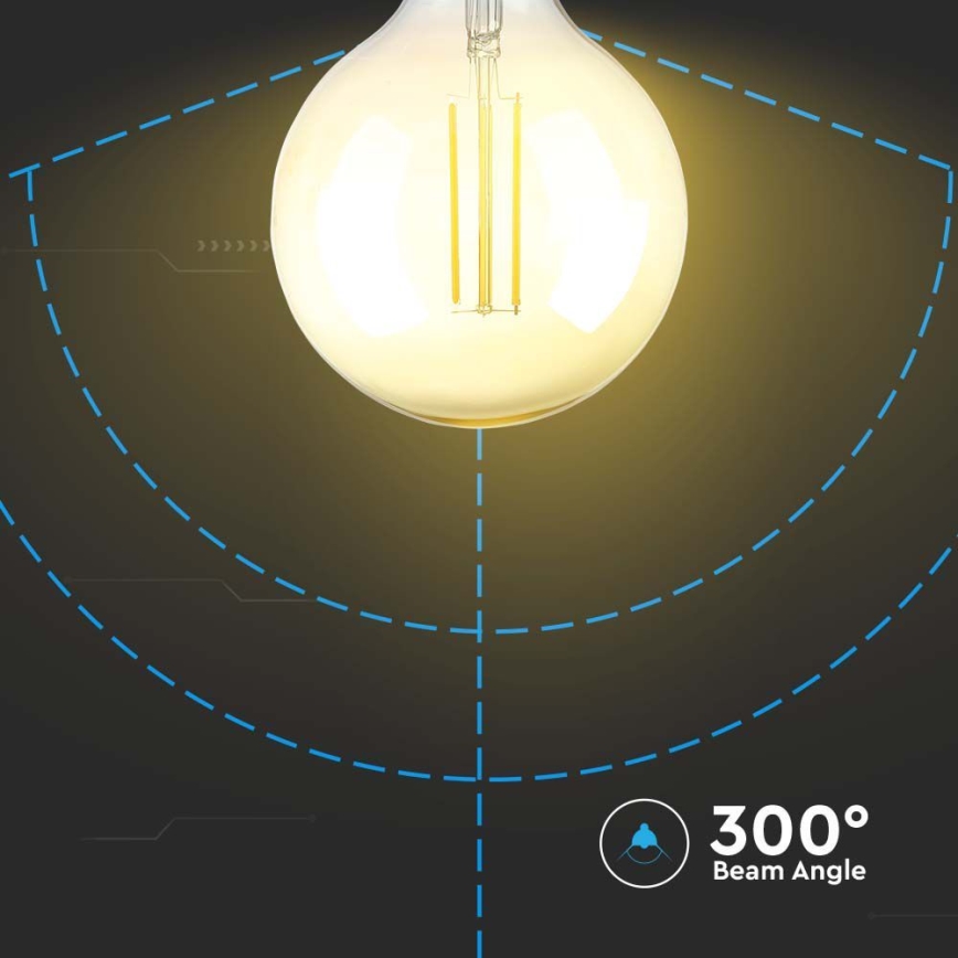 LED Dimmable bulb FILAMENT G125 E27/8W/230V 2200K