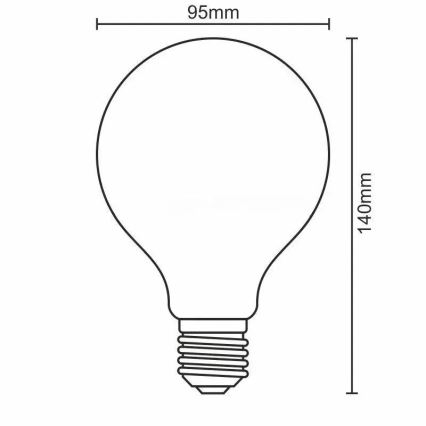 LED Dimmable bulb FILAMENT G95 E27/11W/230V 3000K