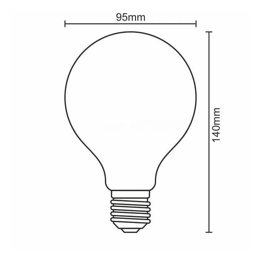 LED Dimmable bulb FILAMENT G95 E27/11W/230V 3000K