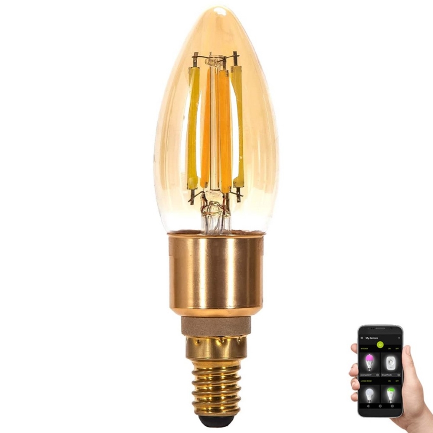 LED Dimmable bulb FILAMENT MESH Smart C35 E14/4,5W/230V 2700-6500K - Aigostar