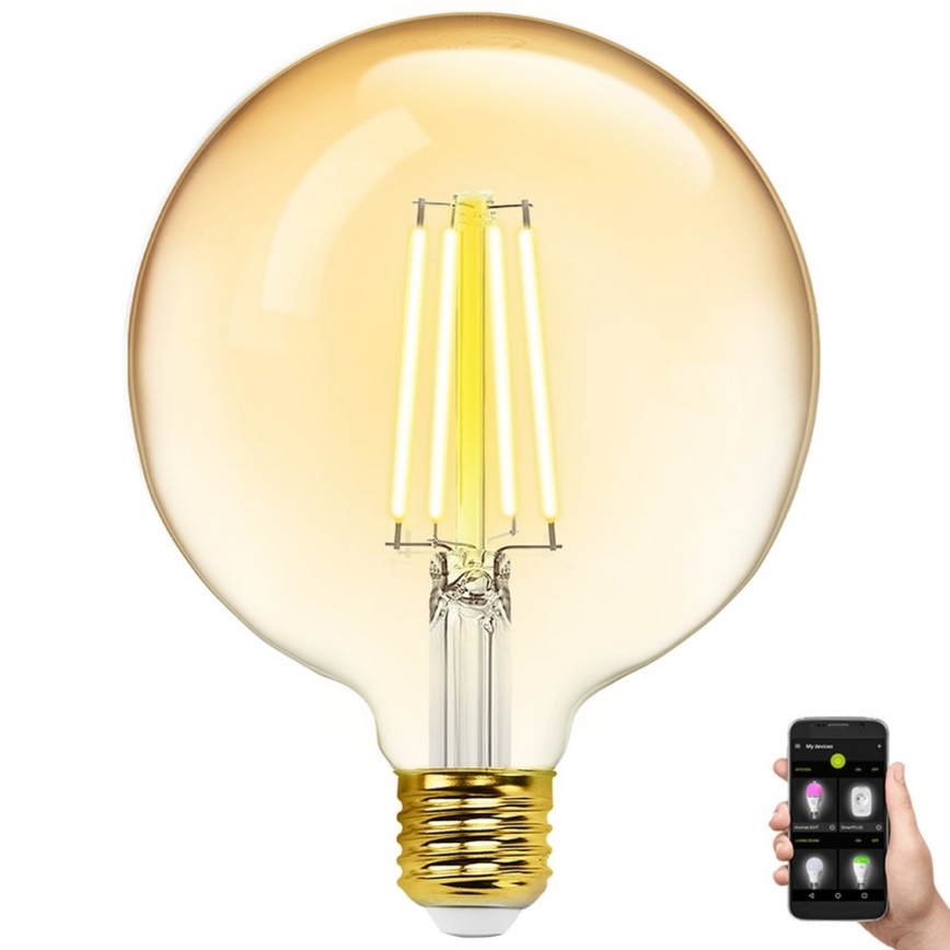 LED Dimmable bulb FILAMENT MESH Smart G125 E27/6W/230V 2700-6500K - Aigostar