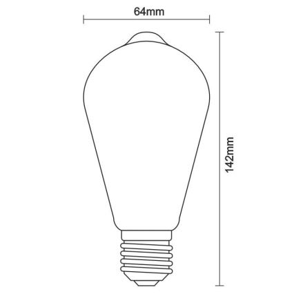 LED Dimmable bulb FILAMENT ST64 E27/11W/230V 4000K