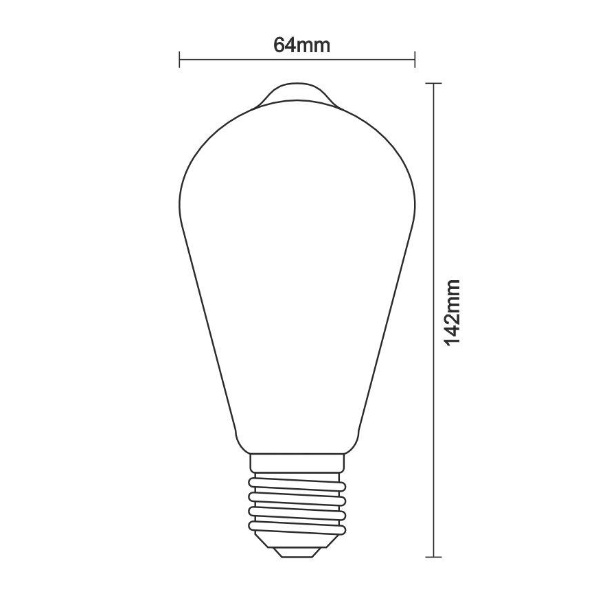 LED Dimmable bulb FILAMENT ST64 E27/11W/230V 4000K