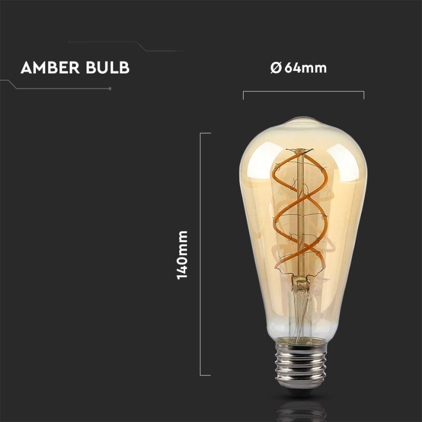 LED Dimmable bulb FILAMENT ST64 E27/4,8W/230V 1800K