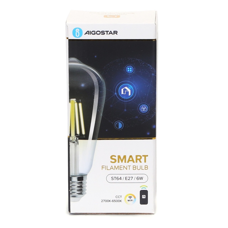 LED Dimmable bulb FILAMENT ST64 E27/6W/230V 2700-6500K Wi-Fi - Aigostar