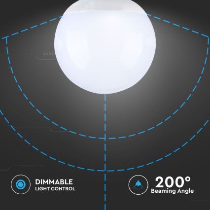 LED Dimmable bulb G120 E27/13W/230V 6400K