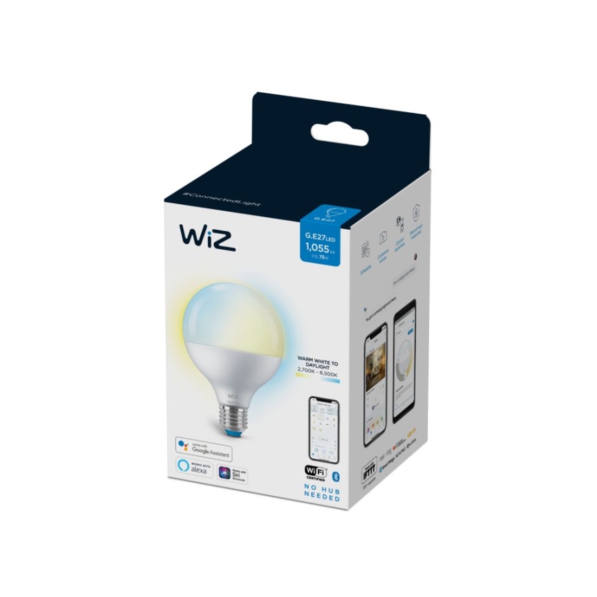 LED Dimmable bulb G95 E27/11W/230V 2700-6500K CRI 90 Wi-Fi - WiZ