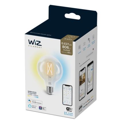 LED Dimmable bulb FILAMENT G95 E27/6,7W/230V 2700-6500K CRI 90 Wi-Fi - WiZ