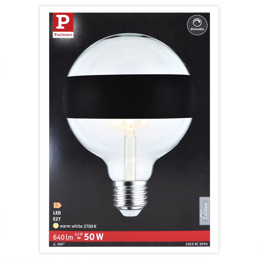 LED Dimmable bulb GLOBE E27/6,5W/230V 2700K - Paulmann 28682