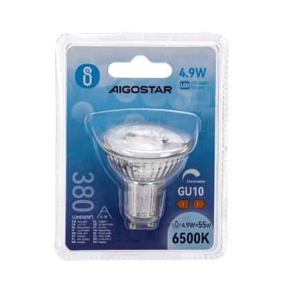 LED Dimmable Bulb GU10/4.9W/230V 6500K - Aigostar