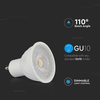 LED Dimmable bulb GU10/6W/230V 3000K 110°