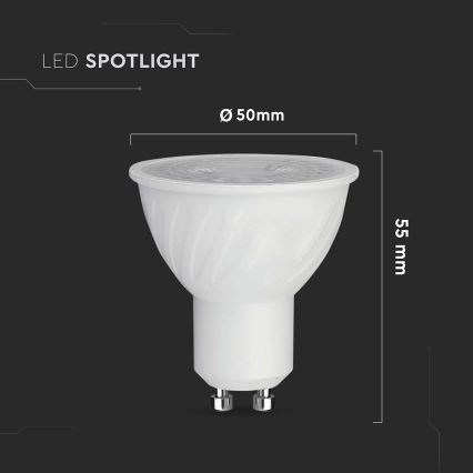 LED Dimmable bulb GU10/6W/230V 6500K 38°