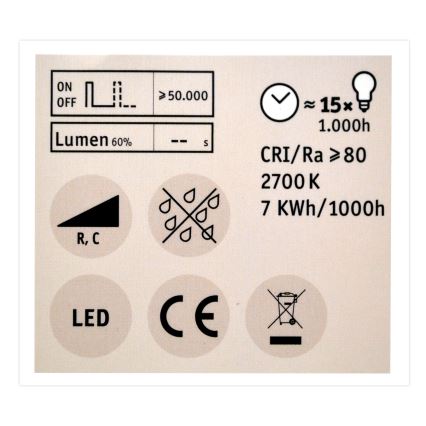 LED Dimmable bulb GU10/7W/230V 2700K - Paulmann 28753