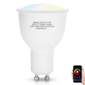 LED Dimmable bulb GU10/7W/230V 3000-6500K Wi-Fi - Aigostar