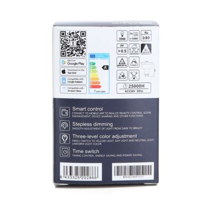 LED Dimmable bulb GU10/7W/230V 3000-6500K Wi-Fi - Aigostar