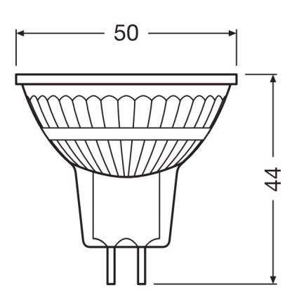 LED Dimmable bulb GU5,3/3,4W/230V 2700K CRI 90 - Osram