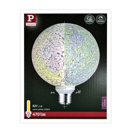 LED Dimmable bulb MOSAIC G125 E27/5W/230V 2700K - Paulmann 28745
