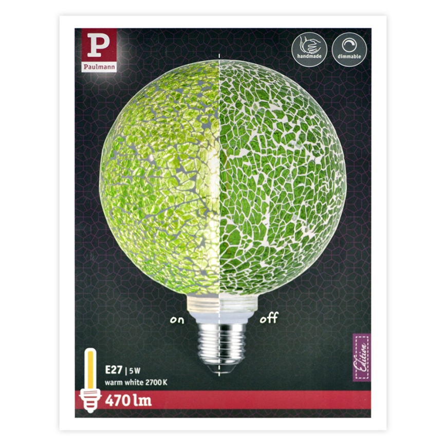 LED Dimmable bulb MOSAIC G125 E27/5W/230V 2700K - Paulmann 28747