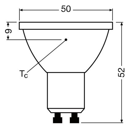 LED Dimmable bulb PAR16 GU10/3,7W/230V 4000K CRI 90 - Osram
