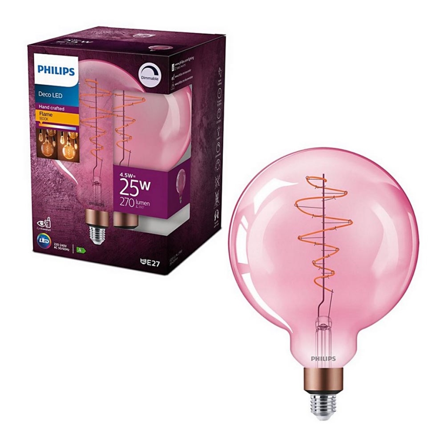 LED Dimmable bulb Philips DECO G200 E27/4,5W/230V 1800K