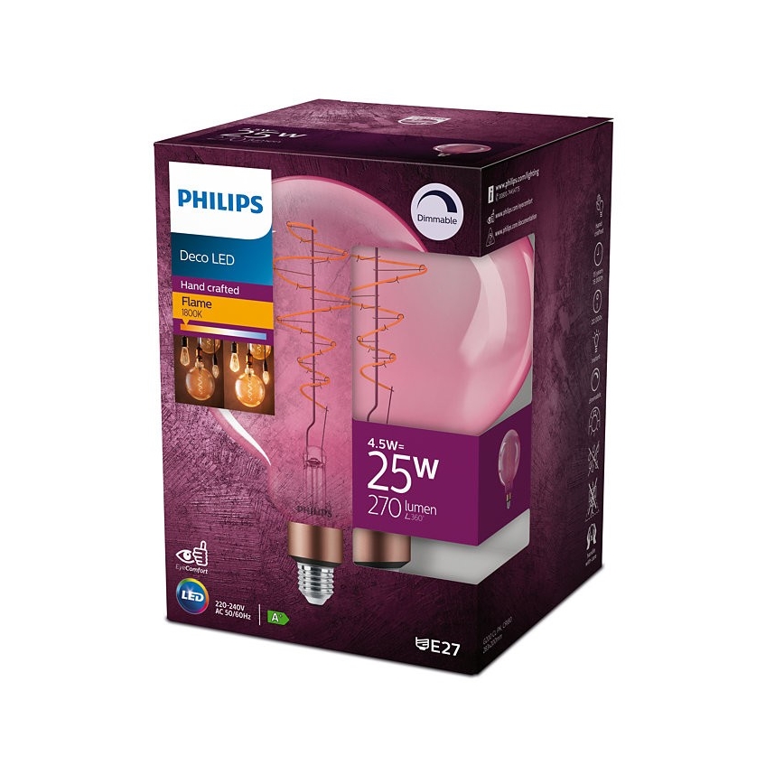 LED Dimmable bulb Philips DECO G200 E27/4,5W/230V 1800K