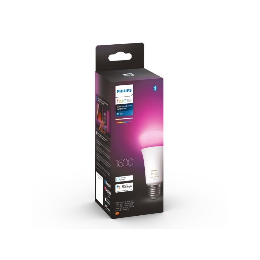 LED Dimmable bulb Philips Hue White And Color Ambiance A67 E27/13,5W/230V 2000-6500K
