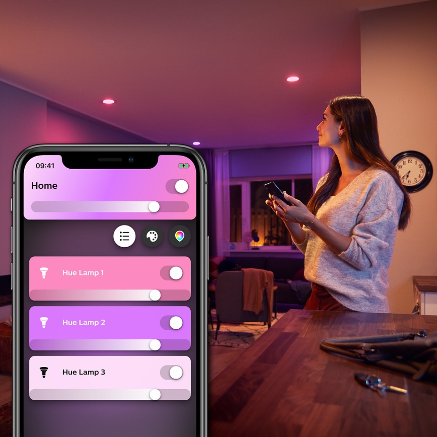LED Dimmable bulb Philips Hue White And Color Ambiance E27/6,5W/230V 2000-6500K