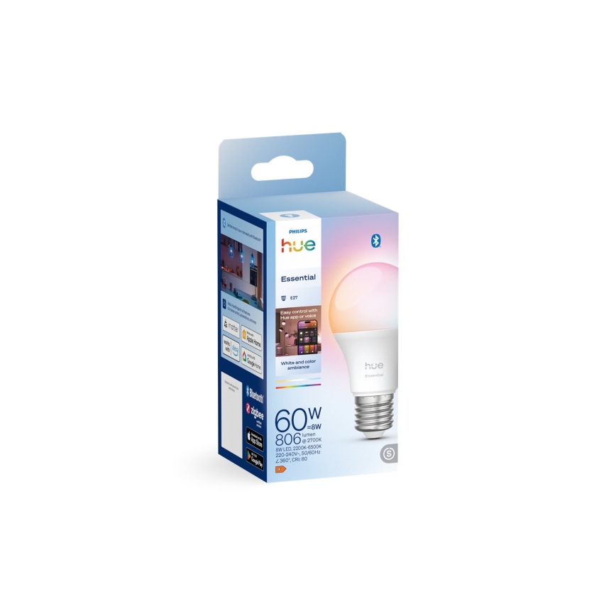 LED dimmable bulb Philips Hue White and Color Ambiance Essential E27/8W/230V 2200-6500K