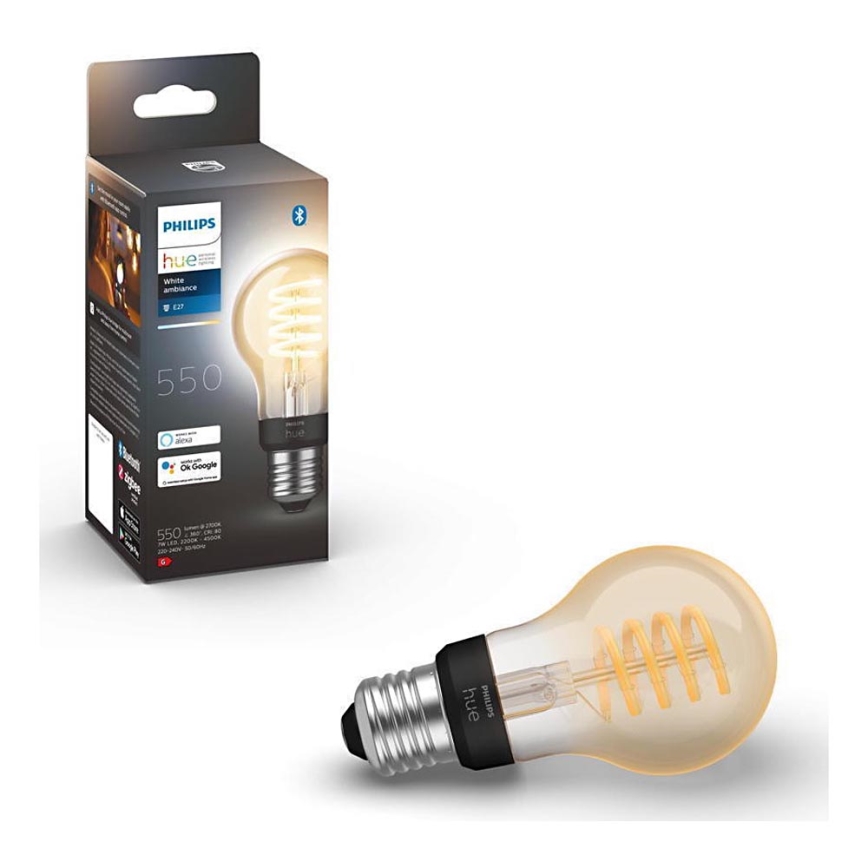 LED Dimmable bulb Philips Hue WHITE AMBIANCE A60 E27/7W/230V 2200-4500K