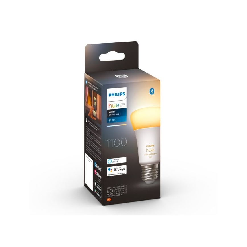 LED Dimmable bulb Philips Hue WHITE AMBIANCE E27/8W/230V 2200-6500K