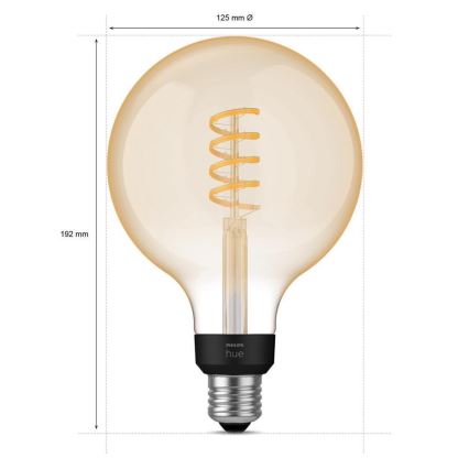 LED Dimmable bulb Philips Hue WHITE AMBIANCE G125 E27/7W/230V 2200-4500K