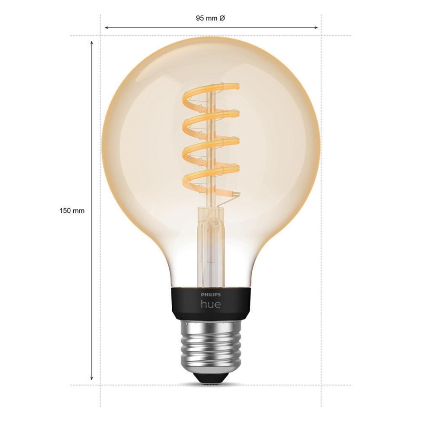 LED Dimmable bulb Philips Hue WHITE AMBIANCE G93 E27/7W/230V 2200-4500K