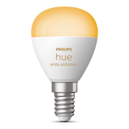 LED Dimmable bulb Philips Hue WHITE AMBIANCE P45 E14/5,1W/230V 2200-6500K