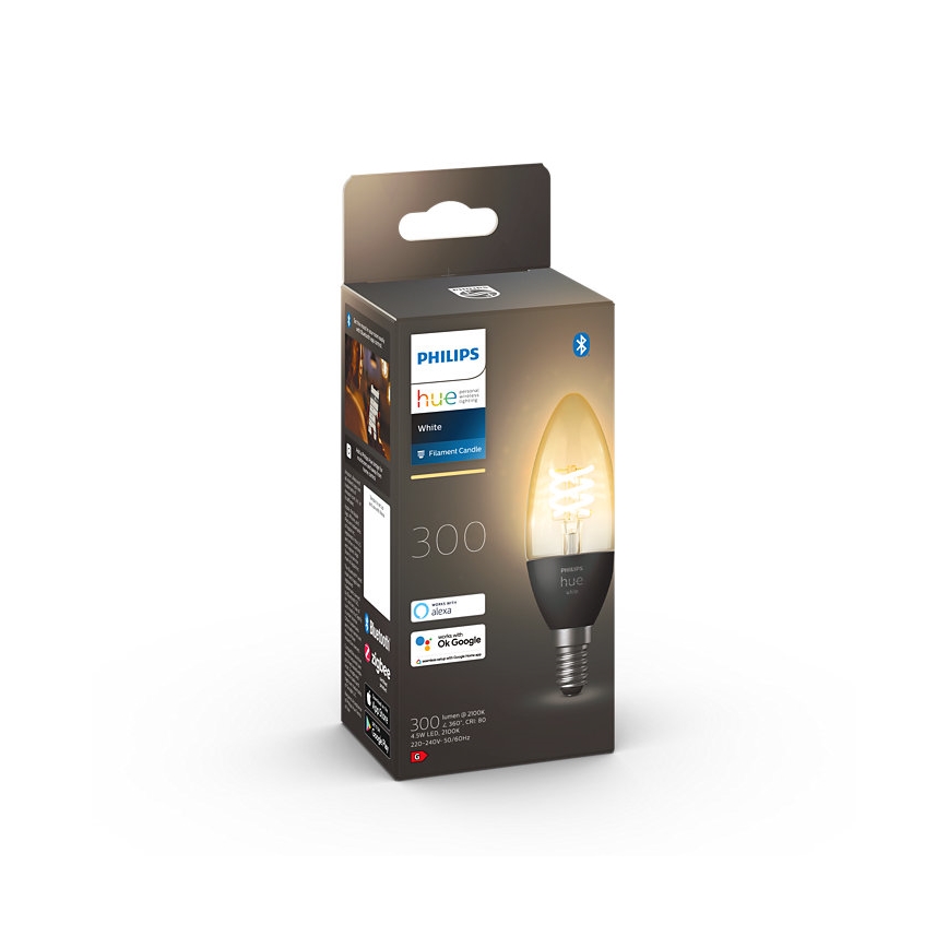 LED Dimmable bulb Philips Hue WHITE FILAMENT E14/4,5W/230V 2100K