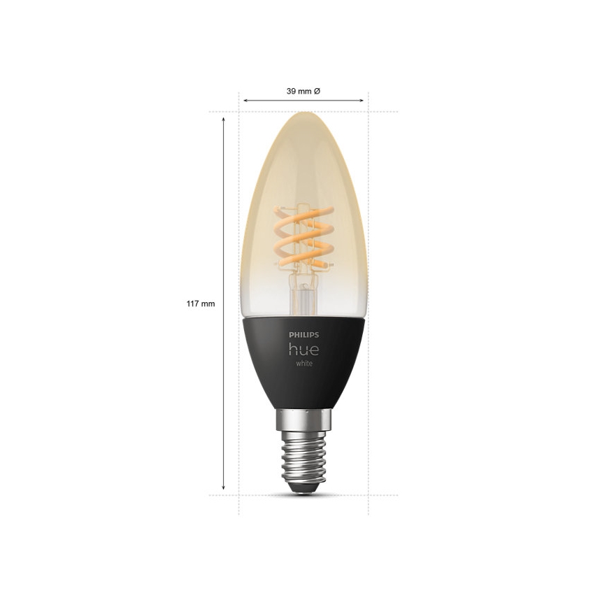LED Dimmable bulb Philips Hue WHITE FILAMENT E14/4,5W/230V 2100K