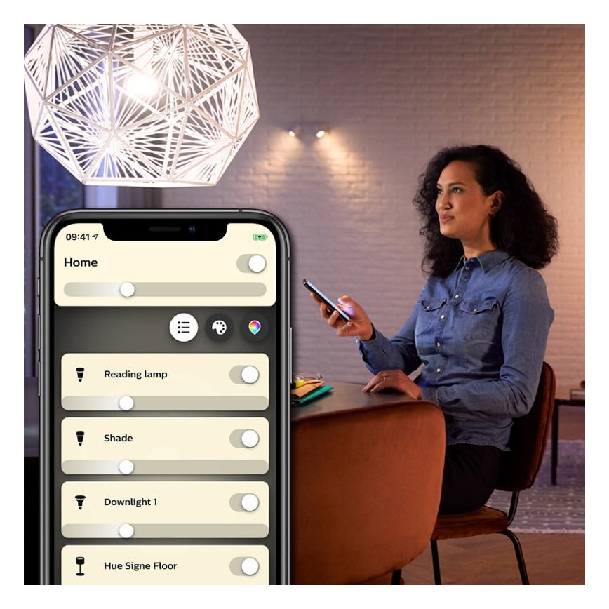 LED Dimmable bulb Philips Hue WHITE FILAMENT ST64 E27/7W/230V 2100K