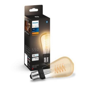 LED Dimmable bulb Philips Hue WHITE FILAMENT ST64 E27/7W/230V 2100K