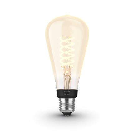 LED Dimmable bulb Philips Hue WHITE FILAMENT ST72 E27/7W/230V 2100K